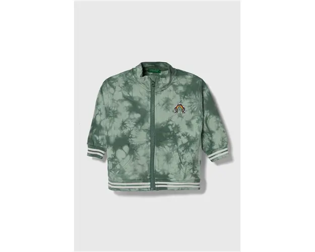 United Colors of Benetton hanorac de bumbac pentru copii culoarea verde, modelator