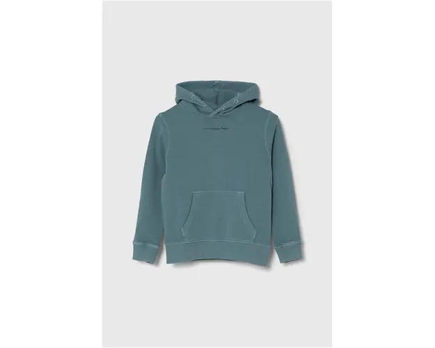 Pepe Jeans hanorac de bumbac pentru copii NEW DAVIDE HOODIE cu gluga, cu imprimeu
