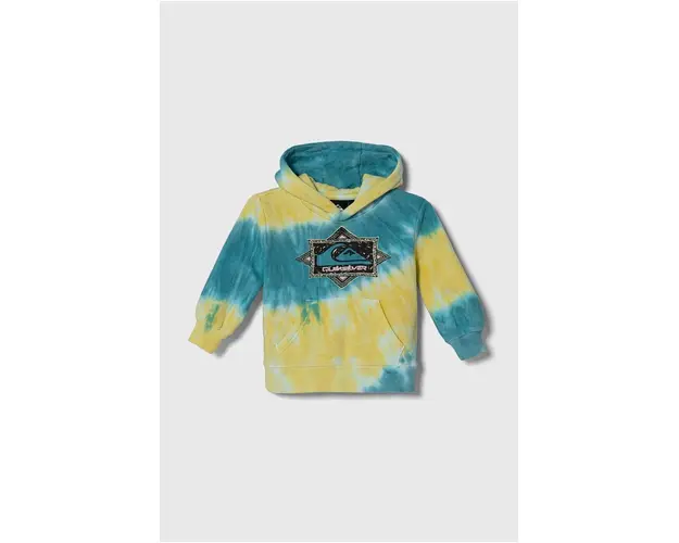 Quiksilver hanorac de bumbac TIE DIE HOOD cu gluga, modelator