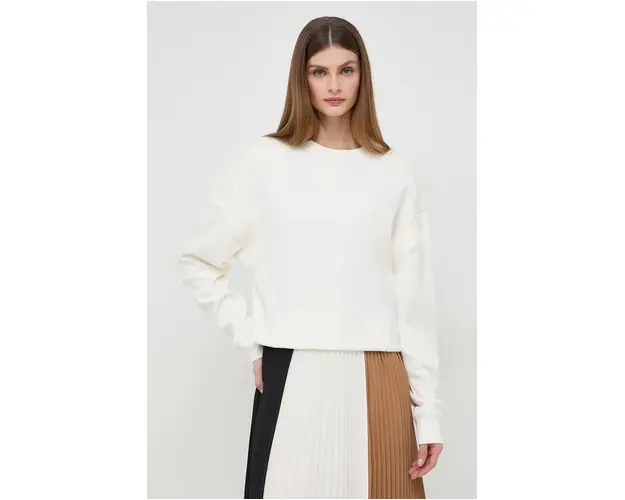 BOSS bluza femei, culoarea bej, uni 50505795