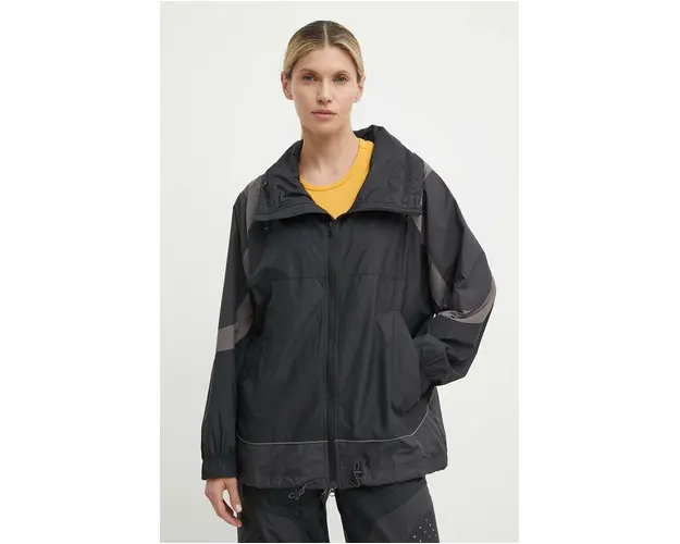 adidas by Stella McCartney windbreaker culoarea negru, de tranzitie, oversize, IN3619