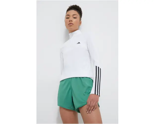 adidas Performance hanorac de antrenament Hyperglam culoarea alb, cu imprimeu IN6840