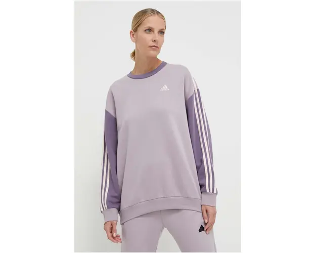 adidas bluza femei, culoarea violet, cu model IR6137