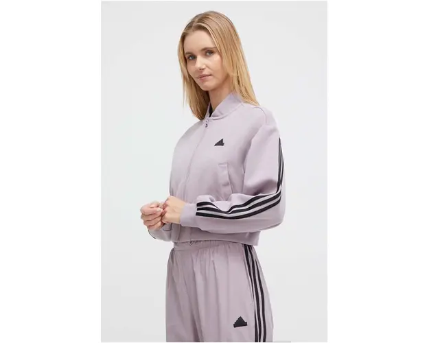 adidas bluza femei, culoarea violet, uni IS3652