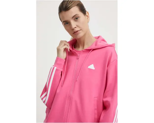 adidas bluza femei, culoarea roz, cu gluga, modelator, IS3877