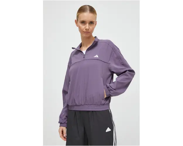 adidas Performance hanorac de antrenament Training Essentials culoarea violet, uni IS3972