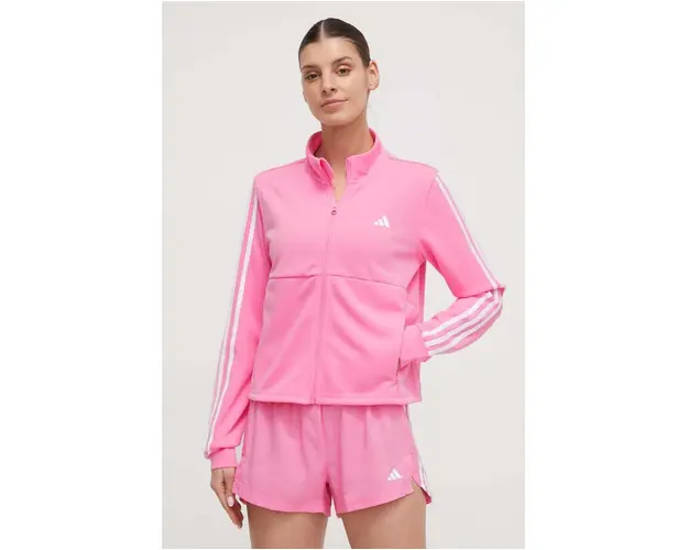 adidas Performance hanorac de antrenament culoarea roz, cu imprimeu IS3974