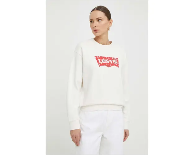 Levi's bluza femei, culoarea alb, cu imprimeu