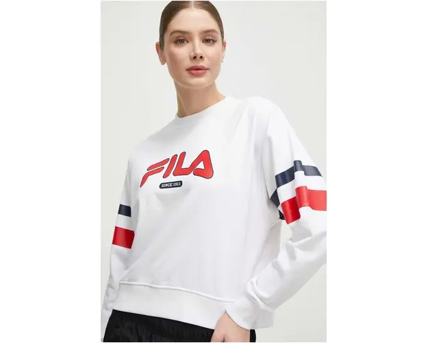 Fila bluza femei, culoarea alb, cu imprimeu