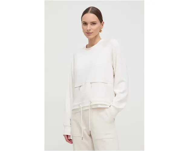 BOSS bluza femei, culoarea bej, uni 50513793