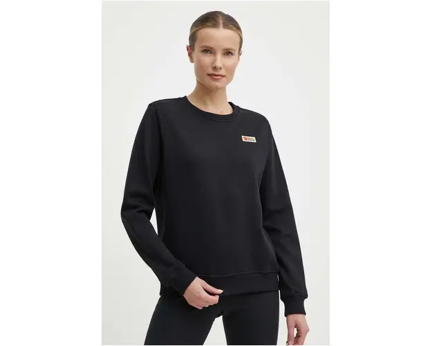 Fjallraven hanorac de bumbac Vardag Sweater femei, culoarea negru, neted, F87075