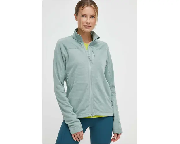 Fjallraven hanorac Abisko Lite culoarea verde, neted, F87142