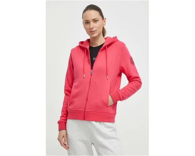 Colmar bluza femei, culoarea roz, cu gluga, neted