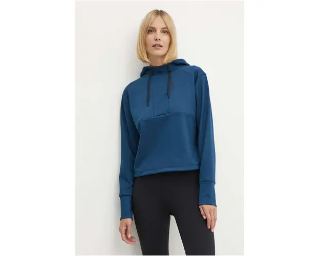 Colmar bluza femei, culoarea albastru marin, cu gluga, neted