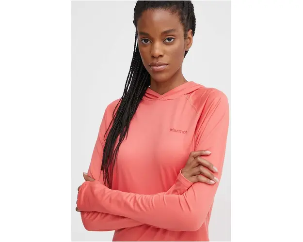 Marmot hanorac Windridge culoarea portocaliu, neted