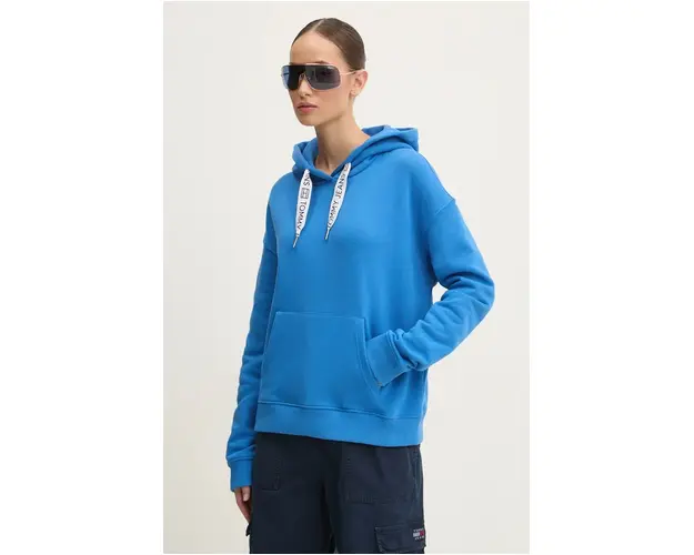 Tommy Jeans bluza femei, cu gluga, neted, DW0DW17794