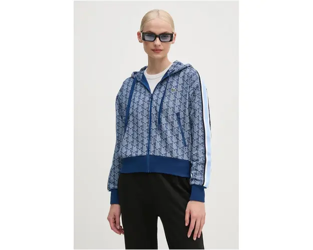 Lacoste bluza femei, cu gluga, modelator