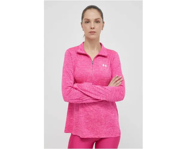 Under Armour hanorac de antrenament Tech 1 culoarea roz, modelator