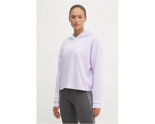 Under Armour hanorac de antrenament Rival culoarea violet, cu gluga, neted