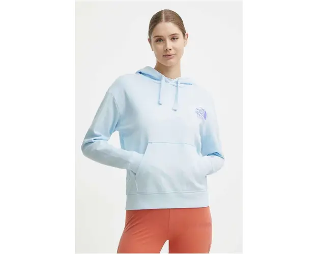 The North Face hanorac de bumbac femei, cu gluga, cu imprimeu, NF0A87DYO0R1