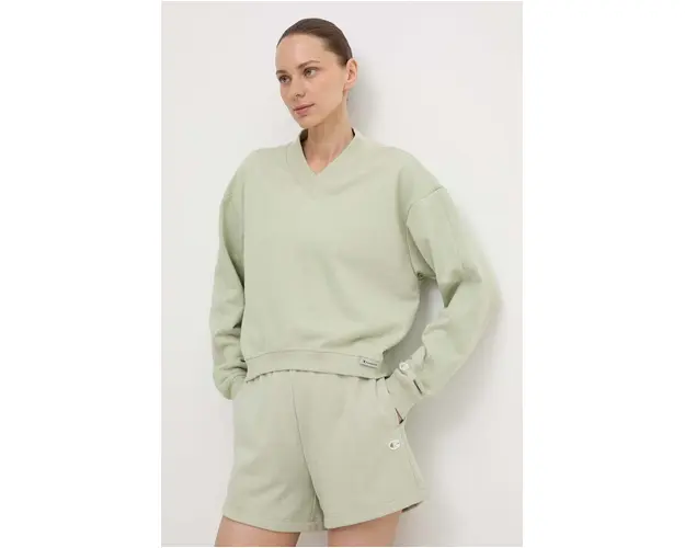 Champion bluza femei, culoarea verde, neted, E10007