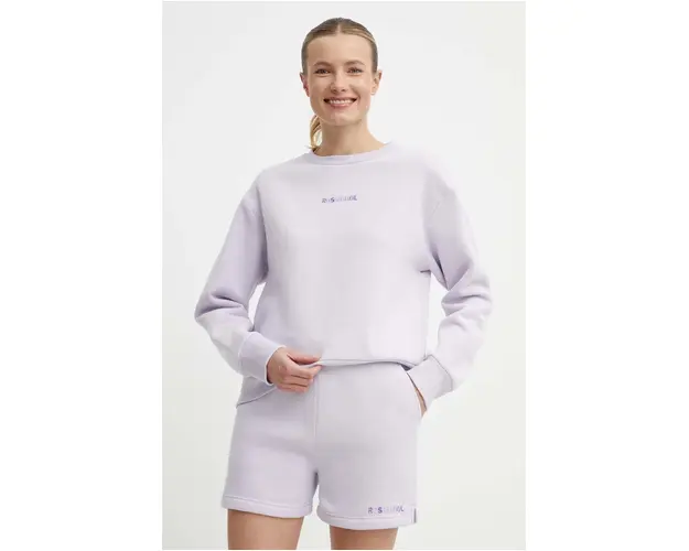 Rossignol bluza femei, culoarea violet, cu imprimeu, RLMWS08