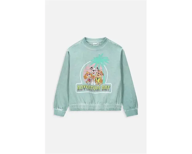 Coccodrillo bluza copii culoarea verde, cu imprimeu