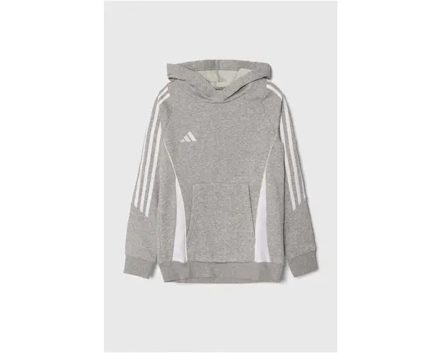 adidas Performance bluza copii TIRO24 SWHOODY culoarea gri, cu gluga, melanj