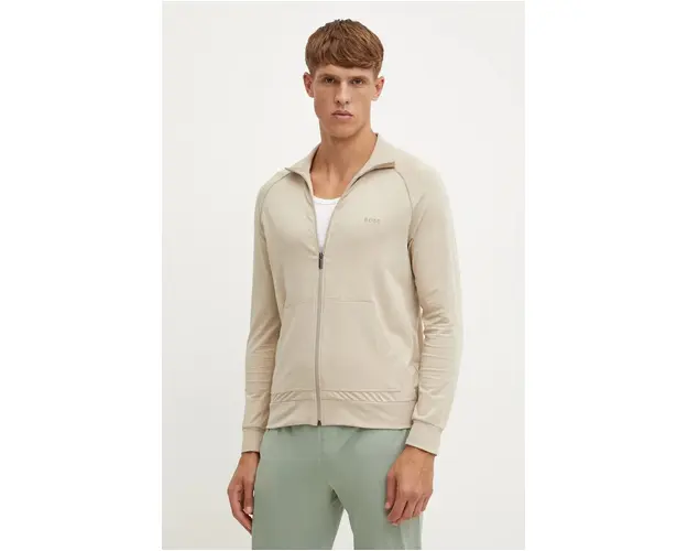 BOSS bluza lounge culoarea bej, uni, 50515307