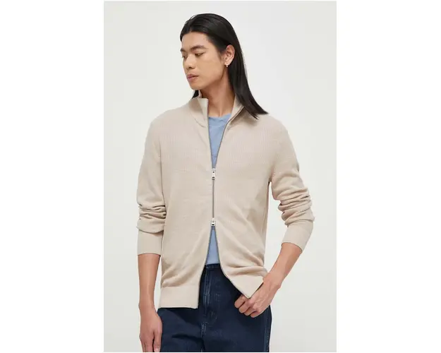 Marc O'Polo cardigan din bumbac culoarea bej