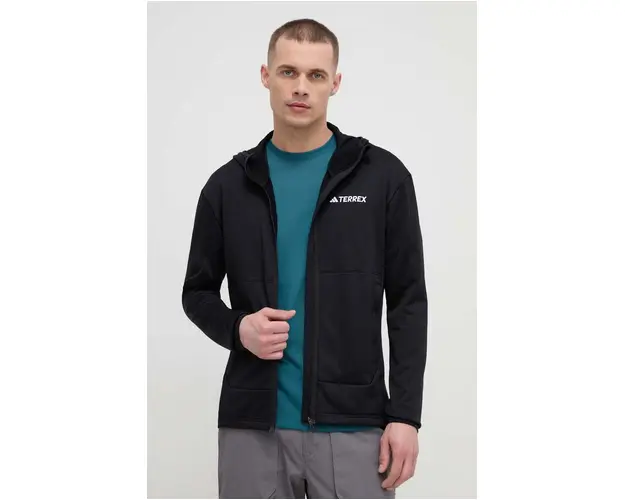 adidas TERREX hanorac Xperior culoarea negru, cu gluga, uni IB1832