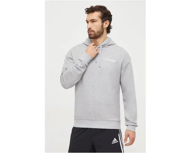 adidas TERREX hanorac TERREX culoarea gri, cu gluga, melanj IB6564