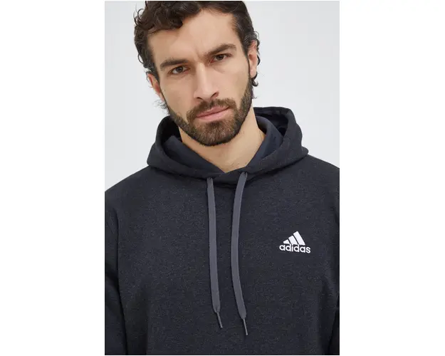 adidas bluza barbati, culoarea negru, cu gluga, uni IN7130