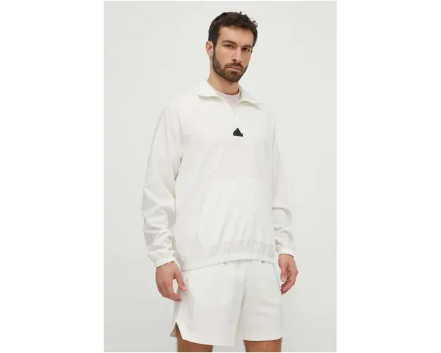 adidas bluza barbati, culoarea bej, cu imprimeu, IP3799