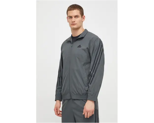 adidas bluza barbati, culoarea verde, cu imprimeu IR9236