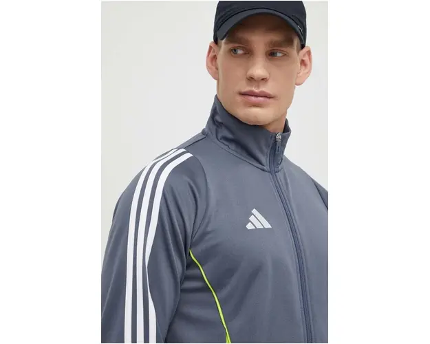 adidas Performance hanorac de antrenament Tiro 24 culoarea gri, cu imprimeu IV6939