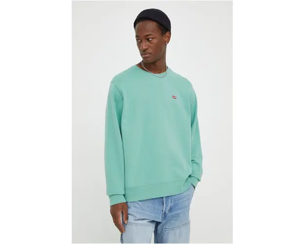 Levi's bluza barbati, culoarea verde, neted