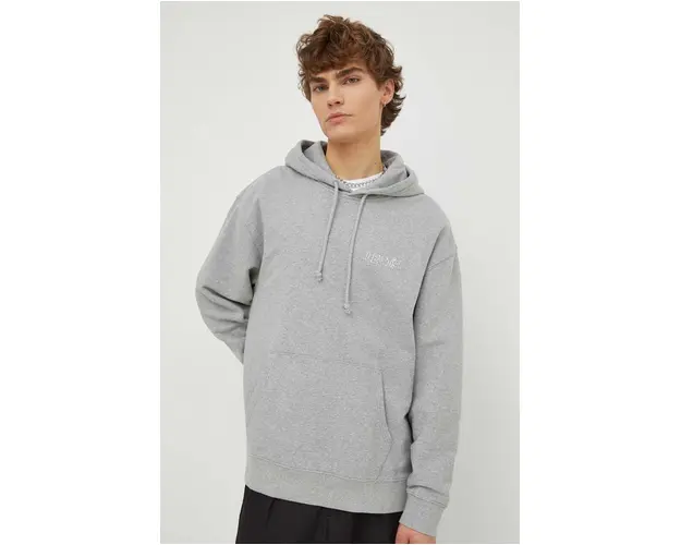 Levi's hanorac de bumbac barbati, culoarea gri, cu gluga, melanj