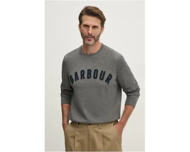 Barbour bluza barbati, culoarea gri, melanj