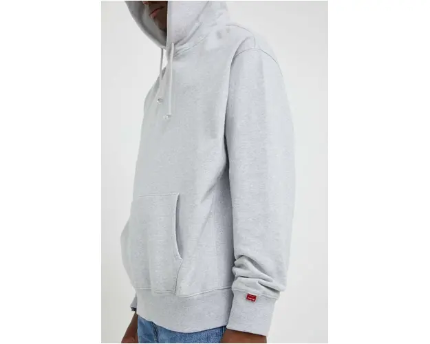 Levi's bluza barbati, culoarea gri, cu gluga, neted