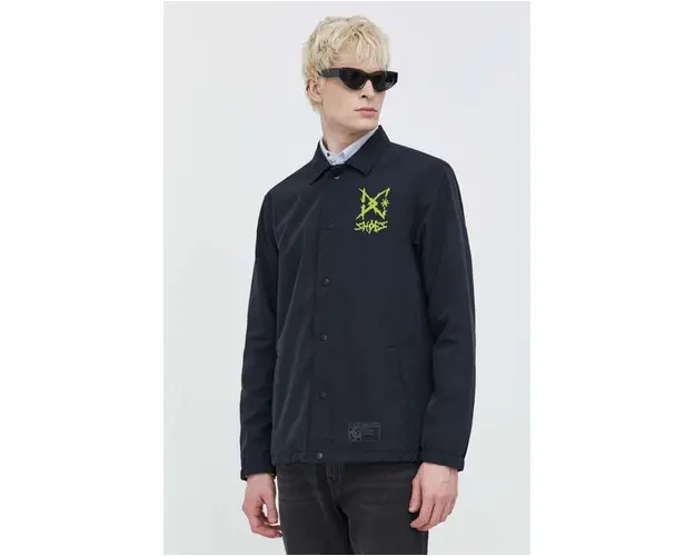 DC geaca barbati, culoarea negru, de tranzitie, ADYJK03189