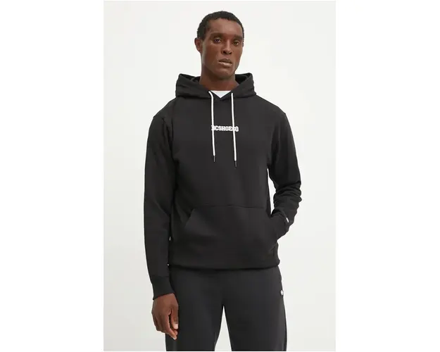 DC bluza barbati, culoarea negru, cu gluga, cu imprimeu, ADYFT03390