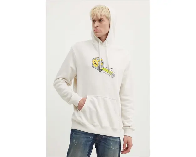 DC bluza Size Matters barbati, culoarea bej, cu gluga, cu imprimeu, ADYSF03122
