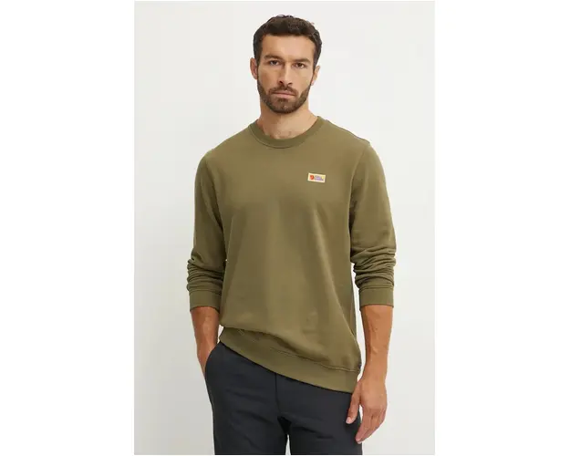 Fjallraven bluza trening Vardag culoarea verde, neted, F87070