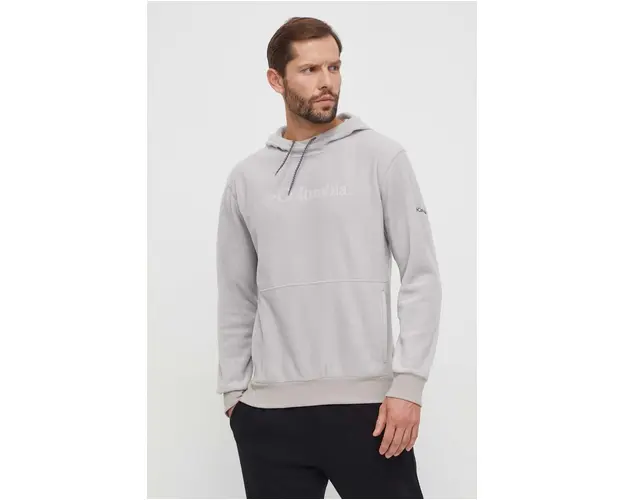 Columbia hanorac fleece Steens Mountain culoarea gri, cu gluga, cu imprimeu 2054331