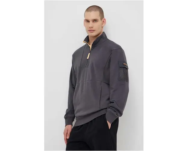 Columbia bluza Painted Peak barbati, culoarea gri, neted, 2074521