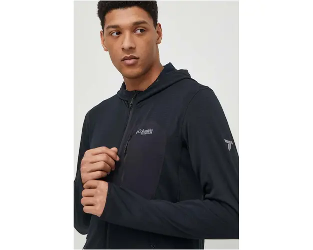 Columbia hanorac Triple Canyon culoarea negru, cu gluga, uni 2078872