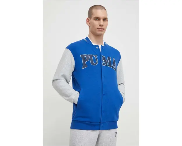 Puma bluza SQUAD barbati, culoarea bleumarin, cu imprimeu 678971