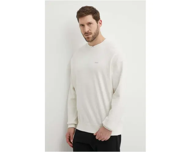 Puma bluza barbati, culoarea bej, uni, 624253