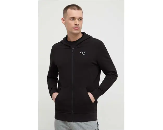 Puma hanorac de bumbac BETTER ESSENTIALS barbati, culoarea negru, cu gluga, uni 675979